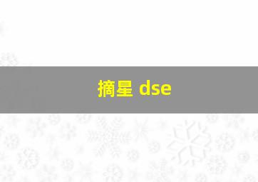 摘星 dse